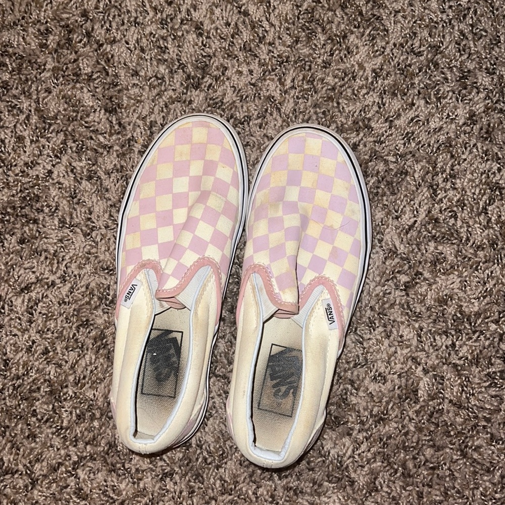 Pink checkered vans! So cute just don’t fit me anymore.